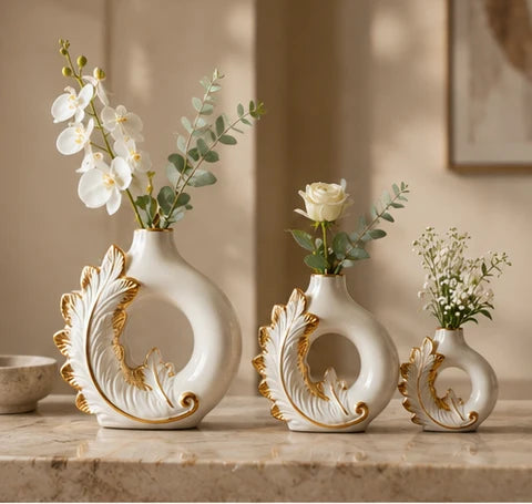 Feather Loop Vase Set