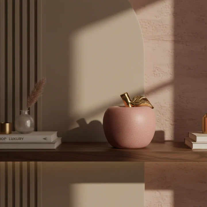 Blush Gold Luxe Apple Sculpture