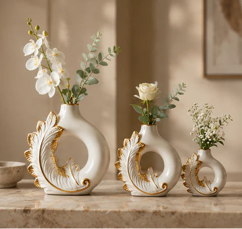 Feather Loop Vase Set