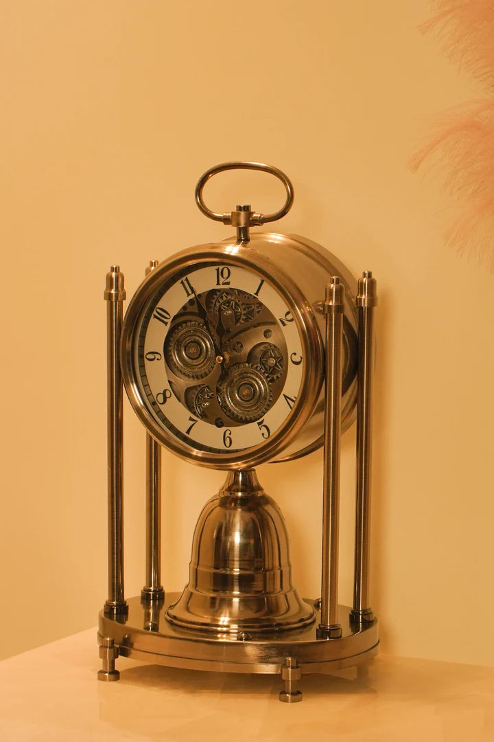 Vintage Gear Metal Table Clock