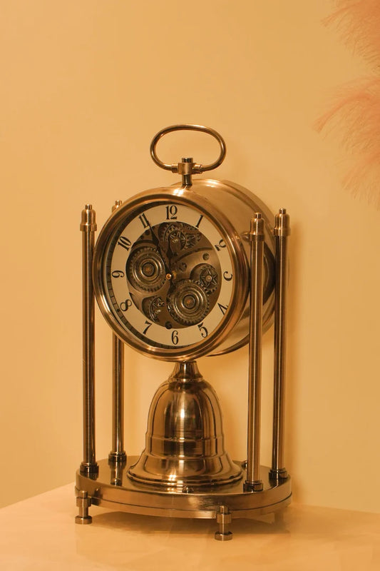 Vintage Gear Metal Table Clock