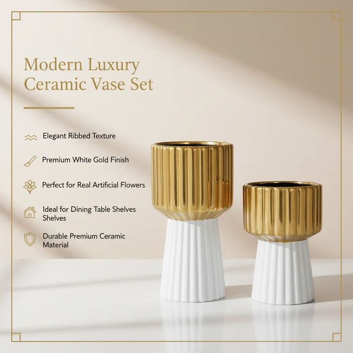 Aurielle Luxe Ceramic Vase Set of 3