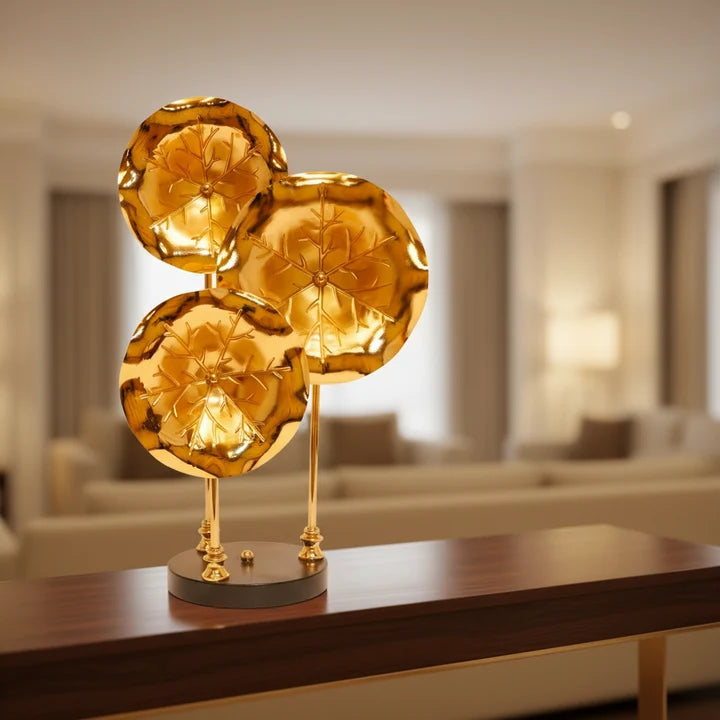 Golden Metal Decorative Table Showpiece