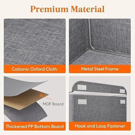 26LTR Clothes Storage Box, Cover Lid Drawer Foldable Box Non-Woven Clothes Organizer