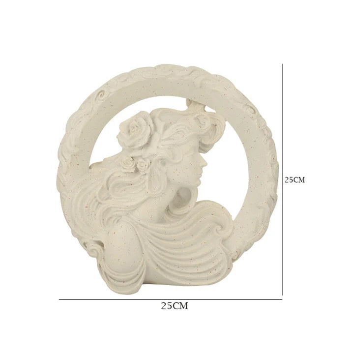 Art Nouveau Female Profile Sculpture