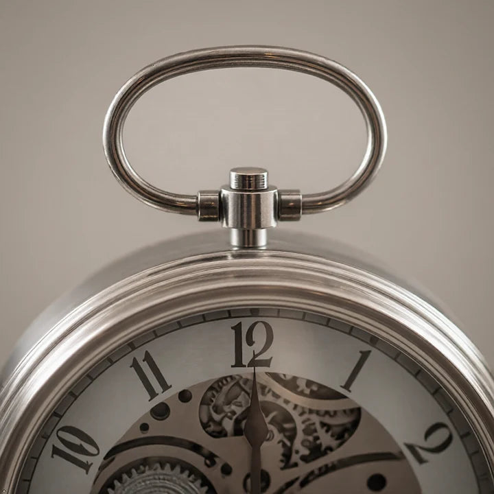 Vintage Gear Metal Table Clock