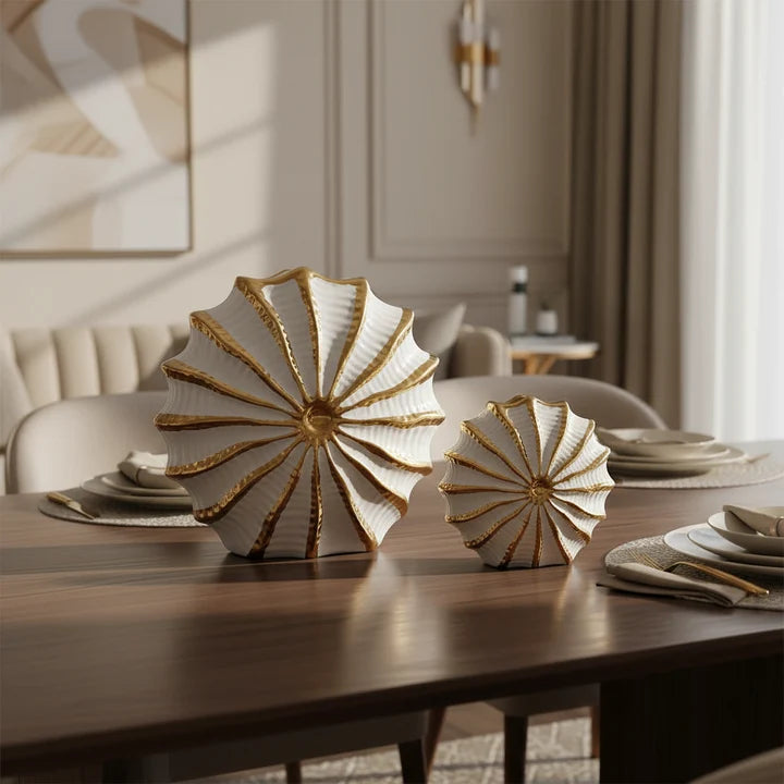 Shell Luxe Ceramic Vase Set