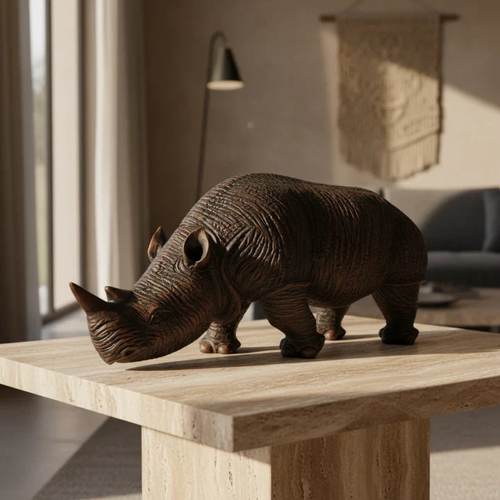 Safari Luxe Rhino Decor Accent