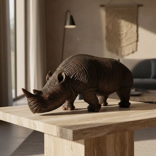 Safari Luxe Rhino Decor Accent
