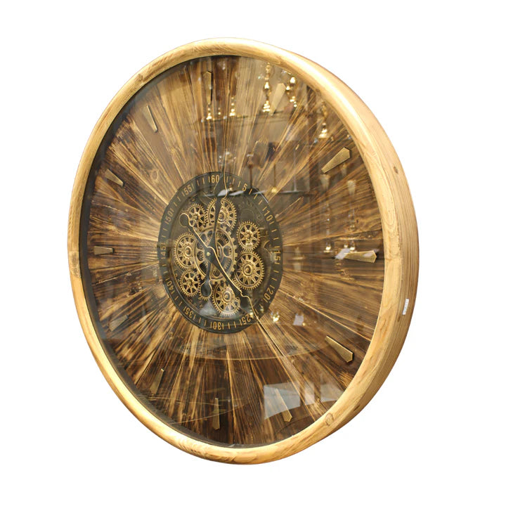 Rustic Wooden Wall Clock
