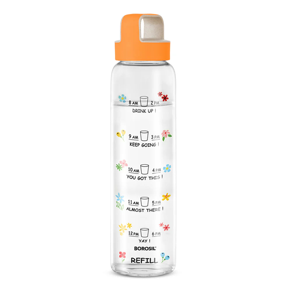 AM PM Clear Glass Bottle