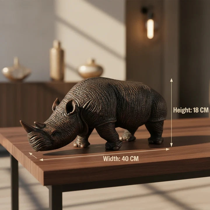 Safari Luxe Rhino Decor Accent