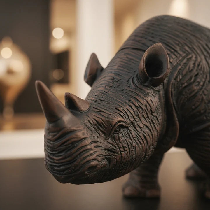 Safari Luxe Rhino Decor Accent