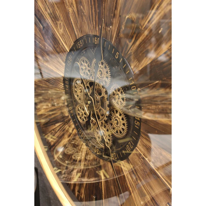 Rustic Wooden Wall Clock