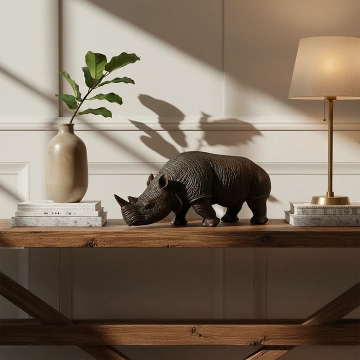 Safari Luxe Rhino Decor Accent
