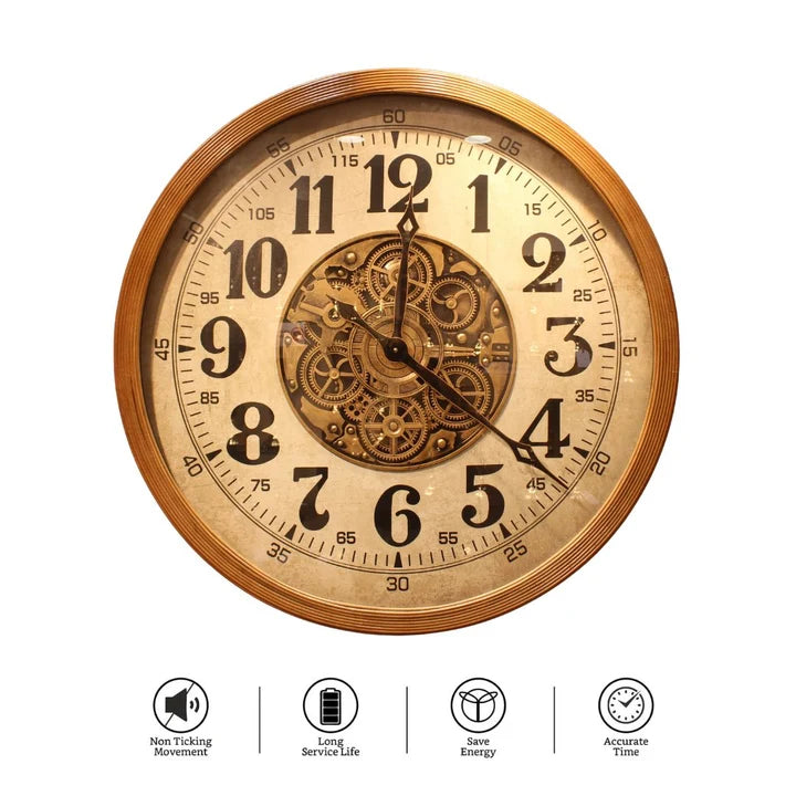 Vintage Gear Wall Clock
