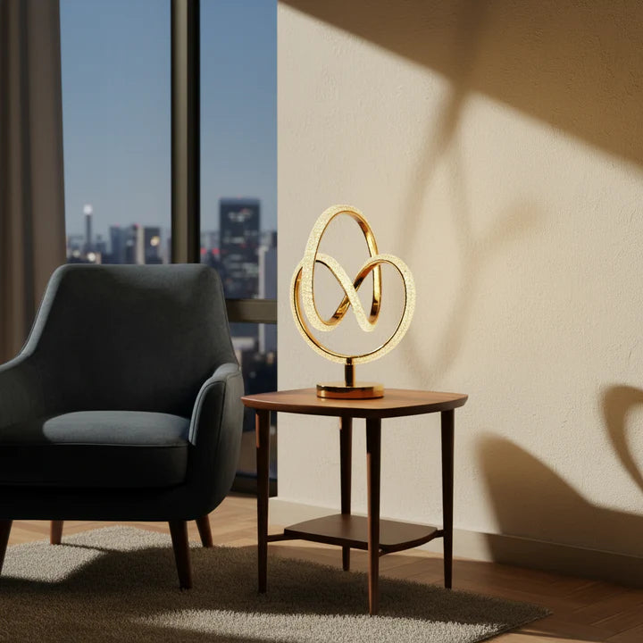 Infinity Oval Crystal LED Table Lamp