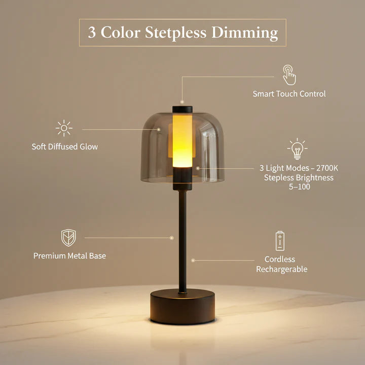 Luma Touch Cordless Dimmable Glass Table Lamp Regular priceRs. 1,799.00