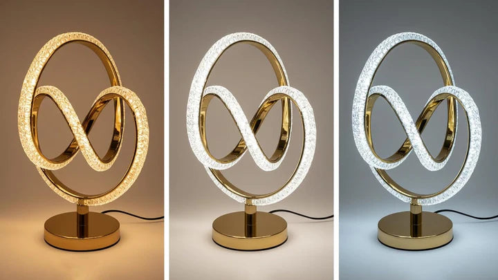 Infinity Oval Crystal LED Table Lamp