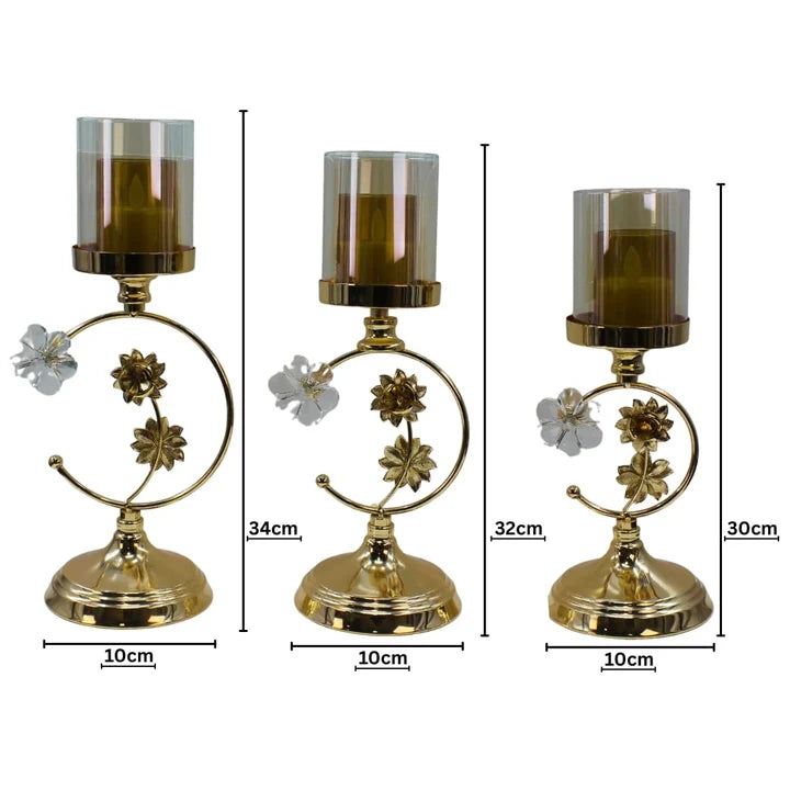 Floral Metal Tealight Stand for Home Décor