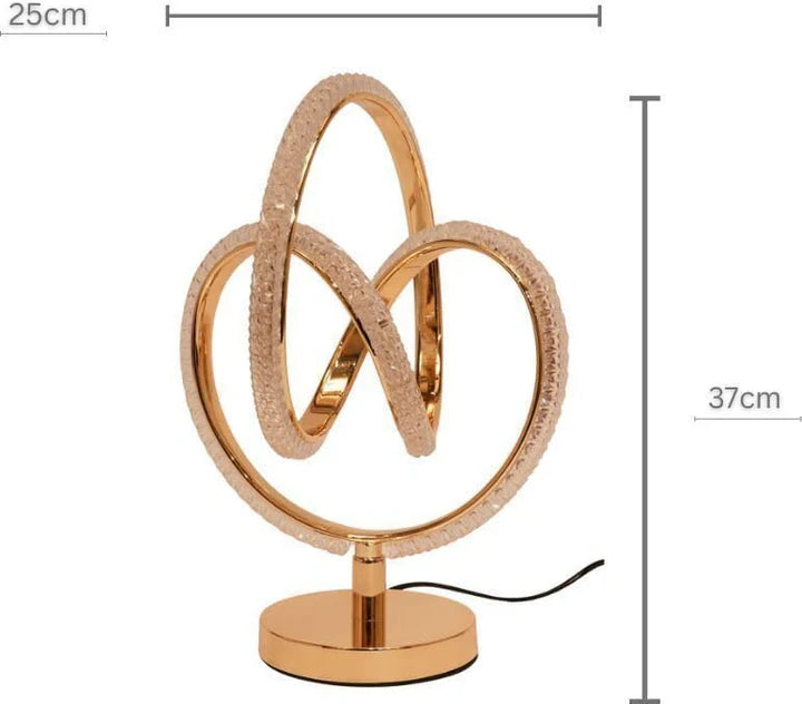 Infinity Oval Crystal LED Table Lamp