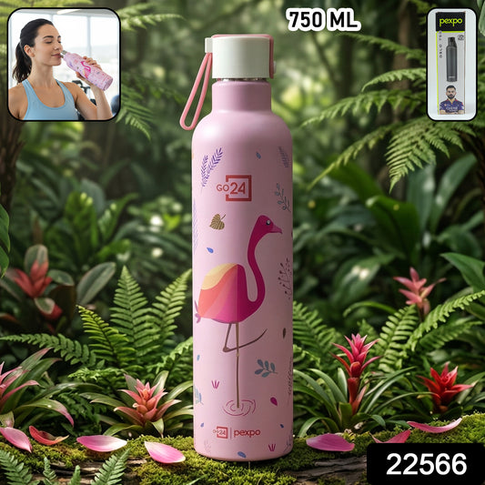 Pexpo Oslo Art Printed Insulated Stainless Steel Water Bottle - 750 Ml