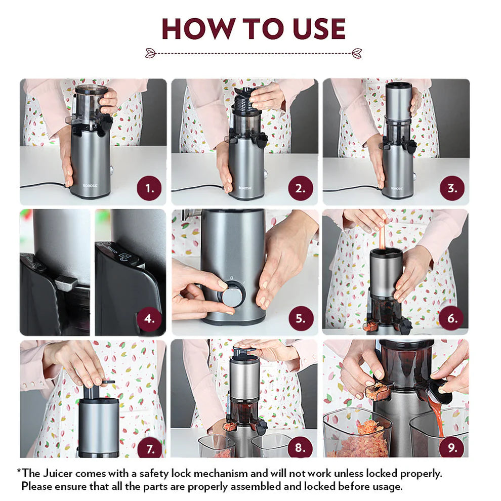 BOROSIL Smart Juice Slow Juicer
