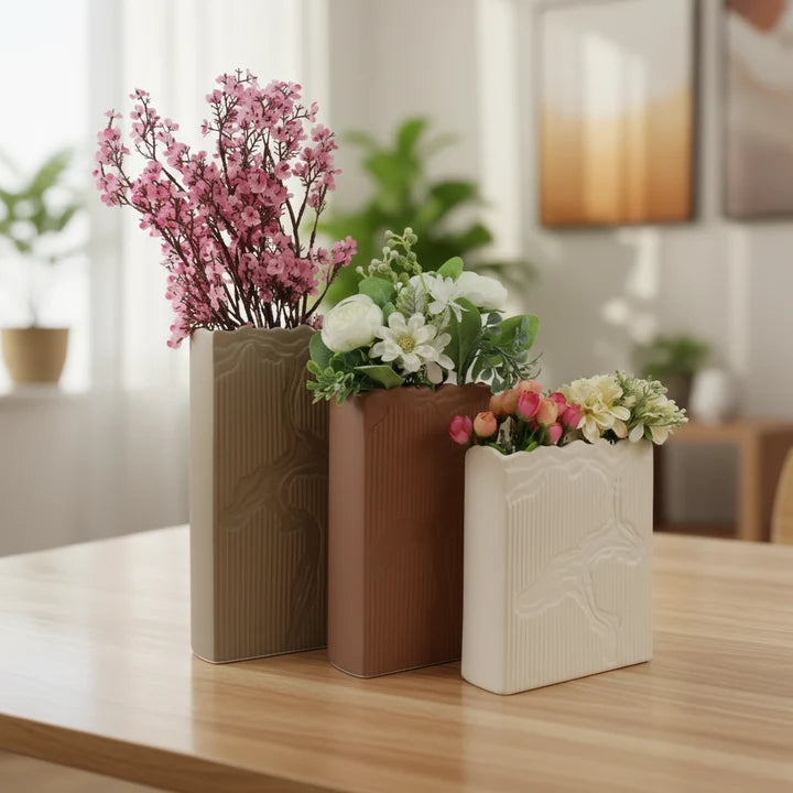 Home Decor Ceramic Vases | Set of 3