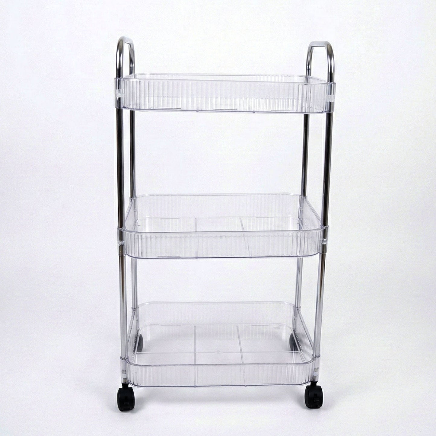 3 Layer Multipurpose Storage Trolley With Wheels