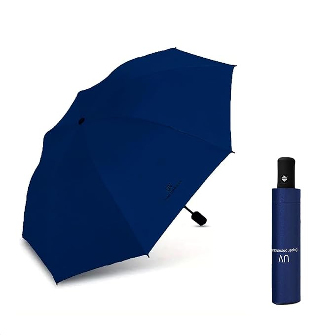 UV Umbrella for Sun & Rain – Auto Open/Close | Windproof | Travel-Friendly 3-Fold Design | SPF 50+ Coated | Big Canopy, Easy to Carry