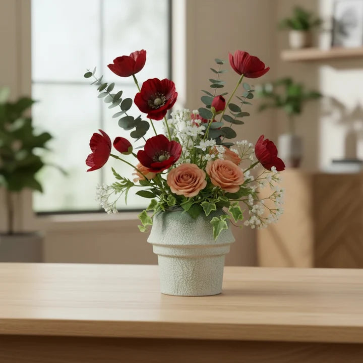 Modern Textured Ceramic Vase Set