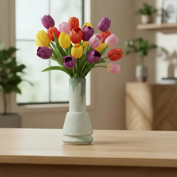 Modern Textured Ceramic Vase Set