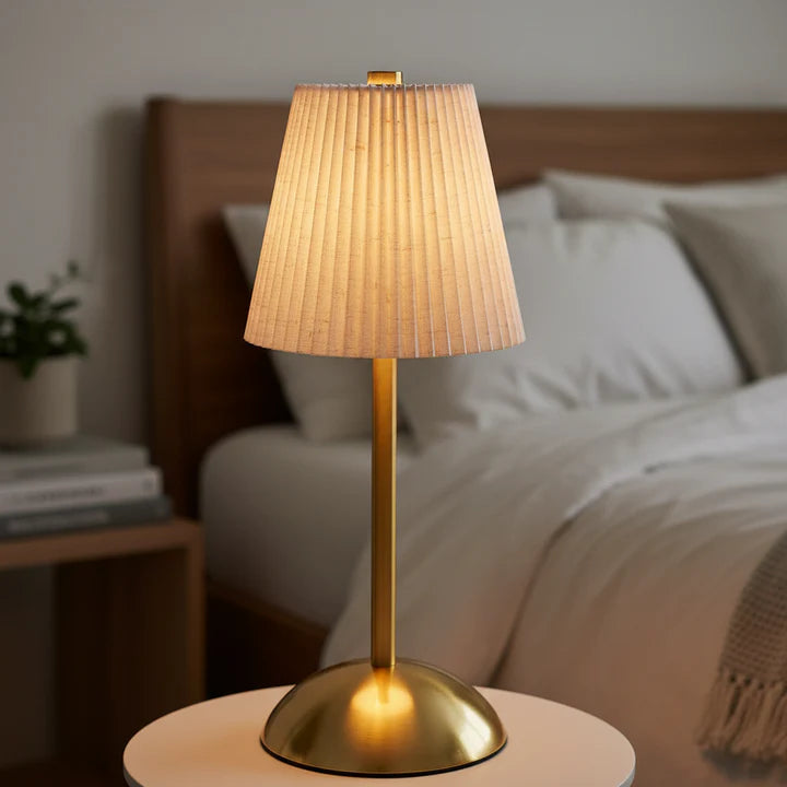 LuxeGlow Tap Lamp – Cream Speckled Edition