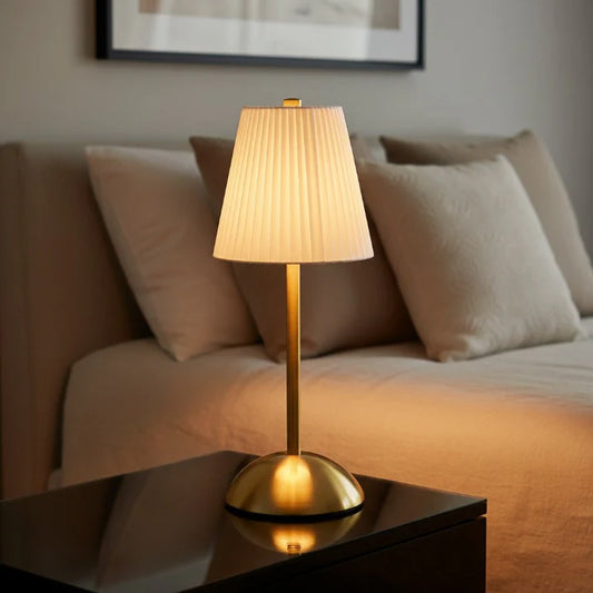 LuxeGlow Tap Lamp – Classic Cream Edition