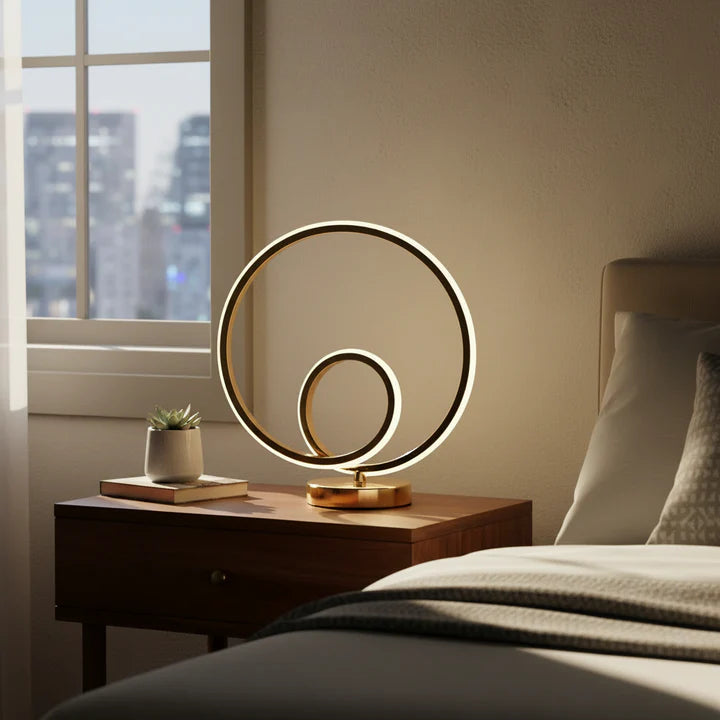 Dual Ring Circle Table Lamp