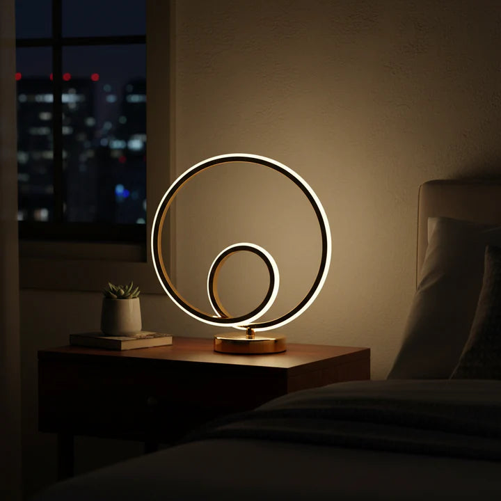 Dual Ring Circle Table Lamp
