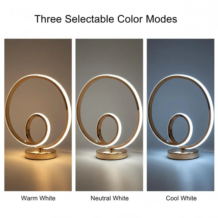 Dual Ring Circle Table Lamp