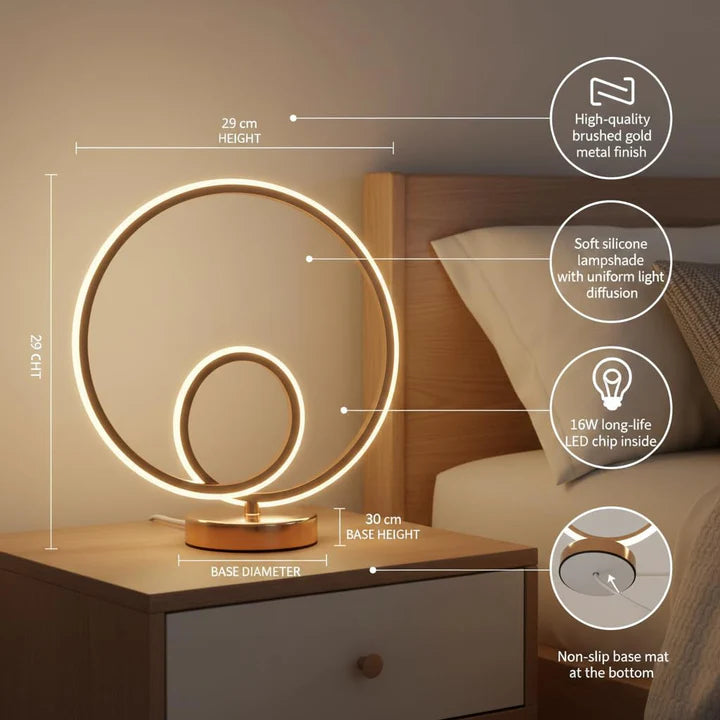 Dual Ring Circle Table Lamp