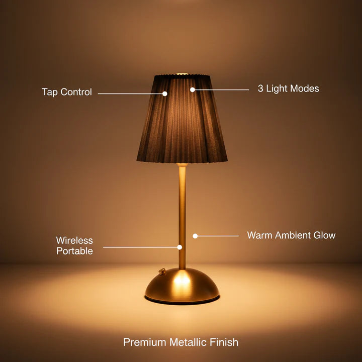 LuxeGlow Tap Lamp – Matte Black Edition